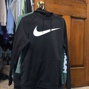 Nike Men's Black and White Hoodie